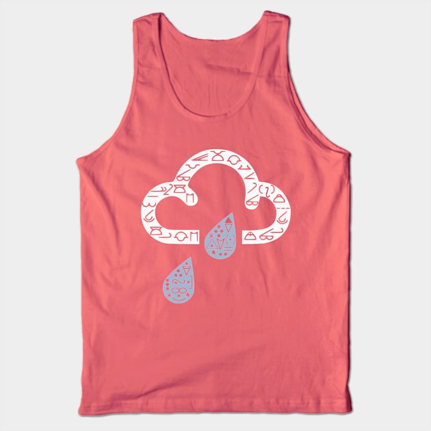 Cloud and rain weather map symbols Tank Top by MorvernDesigns